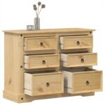 vidaXL Corona tömör fenyőfa komód 112x48x91 cm (4005677)