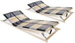 vidaXL 2 db 7 zónás 42 léces ágyrács 90 x 200 cm (3051434)
