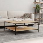 vidaXL sonoma tölgy színű szerelt fa dohányzóasztal 100x100x40 cm (832844)