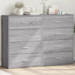 vidaXL 2 db szürke sonoma színű szerelt fa tálalószekrény 60x31x84 cm (3276586)