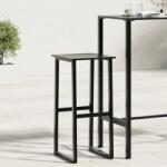 vidaXL 4 db fekete porszórt acél bárszék 38 x 38 x 80 cm (4009266)