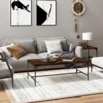vidaXL füstös tölgy színű fatermék dohányzóasztal 80x50x35 cm (819394)