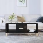 vidaXL fekete szerelt fa dohányzóasztal 102 x 50 x 40 cm (812691)