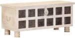 vidaXL fehér tömör akácfa tárolóláda 110 x 40 x 45 cm (247670)