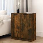 vidaXL 2 db füstös tölgyszínű szerelt fa tálalószekrény 30x30x70 cm (817007) - vidaxl