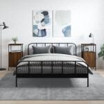 vidaXL 2 db barna tölgyszínű éjjeliszekrény 41 x 31 x 80 cm (825932) - vidaxl