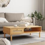 vidaXL SENJA barna rattanhatású tömör fa dohányzóasztal 100x55x33 cm (358046)