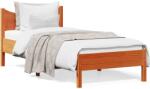 vidaXL viaszbarna tömör fenyőfa ágy matrac nélkül 90 x 190 cm (844756)