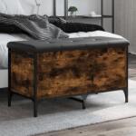 vidaXL füstös tölgy színű szerelt fa tárolópad 82 x 42 x 45 cm (835144)