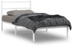 vidaXL fehér fém ágykeret fejtámlával 107x203 cm (355410)