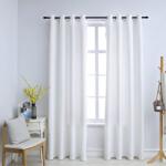 vidaXL 2 db törtfehér sötétítőfüggöny fémgyűrűkkel 140 x 175 cm (134482)