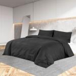 vidaXL fekete mikroszálas ágyneműhuzat-garnitúra 140 x 200 cm (135969)