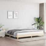 vidaXL krémszínű szövet ágykeret matrac nélkül 200 x 200 cm (347444)