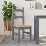 vidaXL 2 db szürke tömör fenyőfa étkezőszék 40x46x99 cm (4005727)