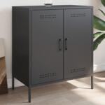 vidaXL fekete acél tálalószekrény 68 x 39 x 79 cm (842976)