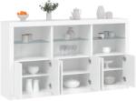 vidaXL fehér tálalószekrény LED-világítással 181, 5 x 37 x 100 cm (3209149) - vidaxl