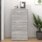 vidaXL szürke sonoma színű szerelt fa komód 6 fiókkal 50x34x96 cm (815364)