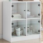 vidaXL fehér kisszekrény üvegajtókkal 68 x 37 x 75, 5 cm (836378)