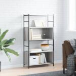vidaXL szürke sonoma szerelt fa és vas könyvespolc 80 x 30 x 145, 5 cm (832801)
