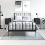 vidaXL 2 db fekete szerelt fa éjjeliszekrény 32x42x70 cm (826094) - vidaxl