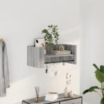 vidaXL szürke sonoma színű szerelt fa fali polc 70, 5 x 35 x 30, 5 cm (848456)