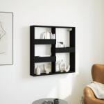 vidaXL fekete szerelt fa faliszekrény 80 x 15 x 80 cm (854545)