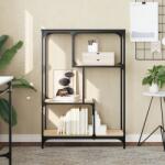 vidaXL sonoma tölgy színű szerelt fa és acél könyvespolc 81x36x115 cm (835405)