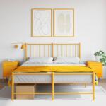 vidaXL 2 db mustársárga acél éjjeliszekrény 36 x 39 x 50, 5 cm (842917)