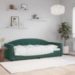 vidaXL sötétzöld bársony kanapéágy 80 x 200 cm (354131)