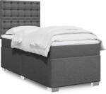 vidaXL sötétszürke szövet rugós ágy matraccal 100 x 200 cm (3290414) - vidaxl