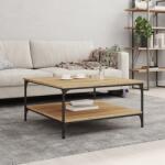 vidaXL sonoma tölgy színű szerelt fa dohányzóasztal 80x80x40 cm (832839)