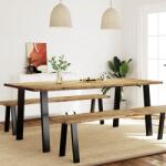 vidaXL tömör akácfa étkezőasztal 200x90x75 cm (353299)
