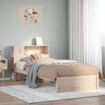 vidaXL tömör fenyőfa könyvespolcos ágy matrac nélkül 75 x 190 cm (3322369)