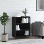vidaXL fekete szerelt fa könyvespolc 69, 5 x 32, 5 x 90 cm (828357)