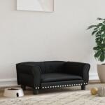 vidaXL fekete műbőr kutyaágy 70 x 45 x 30 cm (171831)