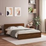 vidaXL barna tölgyszínű ágykeret fejtámlával 150 x 200 cm (3207482)
