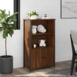 vidaXL barna tölgy színű szerelt fa magasszekrény 62 x 32 x 103, 5 cm (834219) - vidaxl