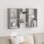 vidaXL betonszürke szerelt fa fali polc 96 x 18 x 60 cm (853230)