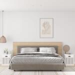 vidaXL 2 db magasfényű fehér éjjeliszekrény 43x36x50 cm (816349)