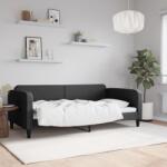 vidaXL fekete szövet kanapéágy 100 x 200 cm (354040)