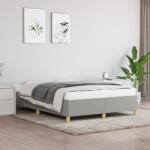 vidaXL világosszürke szövet ágykeret matrac nélkül 140 x 190 cm (347157)