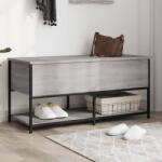 vidaXL szürke sonoma színű szerelt fa tárolópad 100 x 42, 5 x 47 cm (839026)
