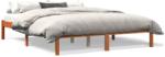 vidaXL viaszbarna tömör fenyőfa ágy matrac nélkül 160 x 200 cm (844863)
