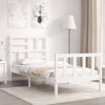 vidaXL fehér tömör fenyőfa ágy matrac nélkül 90 x 200 cm (3193062)