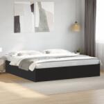 vidaXL fekete szerelt fa ágykeret 200 x 200 cm (3280987)
