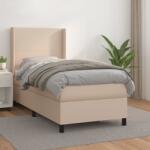 vidaXL cappuccino színű műbőr rugós ágy matraccal 80 x 200 cm (3132350)