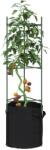 vidaXL 2 db acél és PP paradicsom ketrec növényzsákkal 116 cm (4009284)