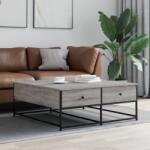 vidaXL szürke sonoma színű szerelt fa dohányzóasztal 100 x 99 x 40 cm (835297)