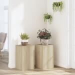 vidaXL 2 db sonoma tölgy szerelt fa növénytartó állvány 30x30x50 cm (852917)
