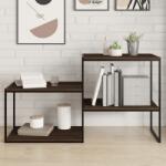 vidaXL 4 db barna tölgy színű szerelt fa fali polc 60 x 40 x 1, 5 cm (838247)